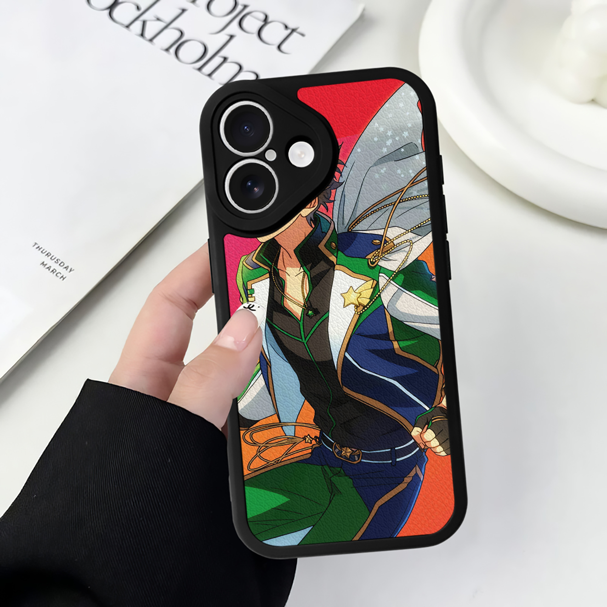 （画像用） あんさんぶるスターズ! Ensemble Stars 【iPhone 16シリーズ対応】シリコンスマホケース（レザー調） 材質：シリコン